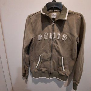Roots 73 Athletics Womens  Size M Heather Green Full Zip Mock Neck Sweatshirt